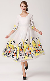 TS Simplicity Organza Embroider Swing Maxi Dress