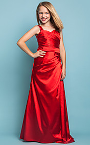 Sheath/Column Straps Stretch Satin flower girl dress