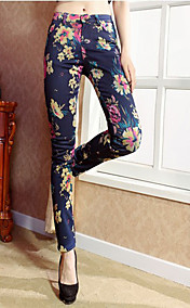 TS Vintage Print Floral Slim Cut Elasitic Pants