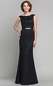 Trumpet/Mermaid Scoop Floor-length Lace And Satin Mother of the Bride Dress (605582)