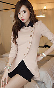 Women's Contrast Color Asym Hem Blazer