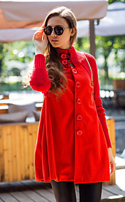 TS Knitwear Splicing Wool Blend Coat