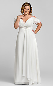Plus Size Sheath/Column Spaghetti Straps Chiffon Evening/Prom Dress