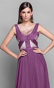 A-line/Princess V-neck Floor-length Chiffon Beautiful Evening Dress