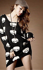 Women's Skull Print Asym Hem T-Shirt