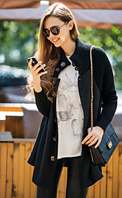 TS Knitwear Splicing Wool Blend Coat
