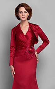 Trumpet/Mermaid Halter V-neck Floor-length Satin Mother of the Bride Dress (605561)