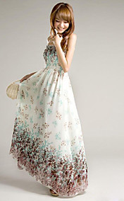 Women's Floral Print Strap Maxi Dress