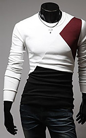 Men'S Casual Round Collar Long Sleeve T-Shirt