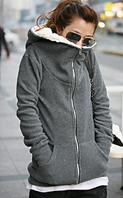Women's Fleece Inside Hoodie Coat