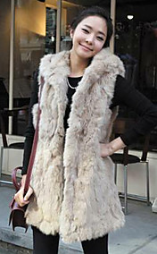 Women's Fur Fleece Vest Coat