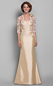 Trumpet/Mermaid Sweetheart Floor-length Taffeta And Lace Mother of the Bride Dress (618844)