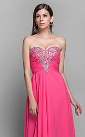 A-line/Princess Sweetheart Floor-length Chiffon Grace Evening Dress