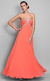 A-line Sweetheart Floor-length Chiffon Evening/Prom Dress (699401)