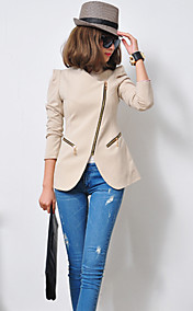 Women's Zipper Asym Hem Blazer