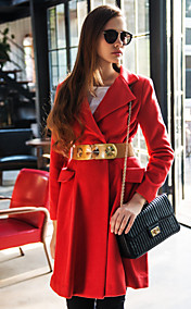TS Tweed Long Coat With Belt