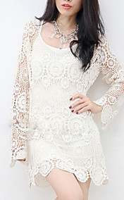 Women's Lace Crochet Long T-Shirt