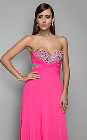 A-line/Princess Sweetheart Floor-length Chiffon Elegant Evening Dress