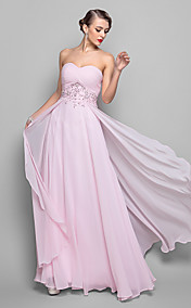 A-line Sweetheart Floor-length Georgette Evening Dress 