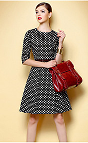TS Vintage Polka Dot Swing Dress