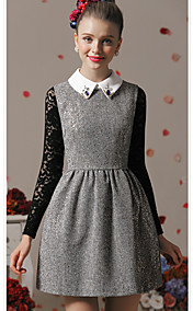TS Vintage Diamond Collar Slim Cut Bub Vest Dress