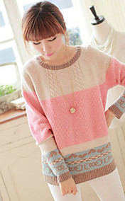 Women's cute color block sweater