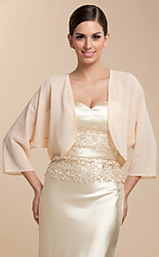 3/4 Sleeve Chiffon Evening/Casual Wrap/Jacket (More Colors)