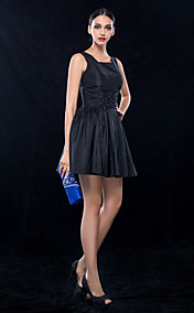 A-line Square Short/Mini Taffeta Cocktail Dress (699497)