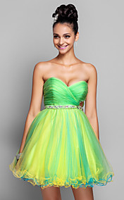 A-line/Princess Sweetheart Short/Mini Tulle Cocktail/Prom Dress