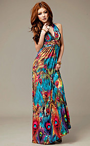Women's Foreign Lands Colorful Beach Dress Random Pattern