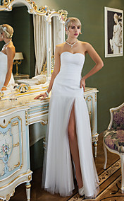A-line Sweetheart Floor-length Tulle Wedding Dress (682820)