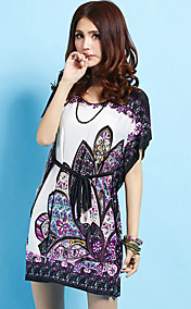Women'S Summer Floral Print Batwing Beach Dresses
