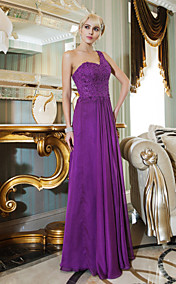 Sheath/Column One Shoulder Floor-length Chiffon Evening/Prom Dress (722100)