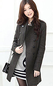 Women's Slim Wool Double-breasted Coat