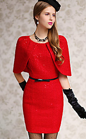 Pink Doll Elegant Cloak Mini Dress