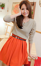 Women's Knitting Stitching Slim Cut Dress