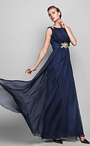 Sheath/Column Scoop Floor-length Chiffon Evening Dress (742536)