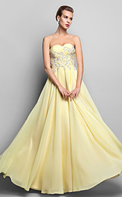Sheath/Column Sweetheart Floor-length Chiffon Evening/Prom Dress (663692)