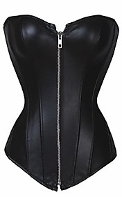 Women's Sexy Black Up Strapless Corset 