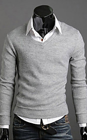 New Fashion Best Selling Spring Multi-Color Sweater Slim V-Neck Basic Sweater Male Thin Sweater Men's Clothing