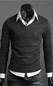 New Fashion Best Selling Spring Multi-Color Sweater Slim V-Neck Basic Sweater Male Thin Sweater Men's Clothing