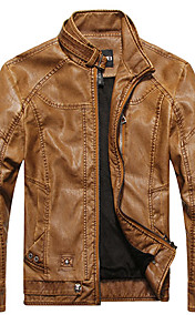 Men'S European Style Vintage Leather Jacket