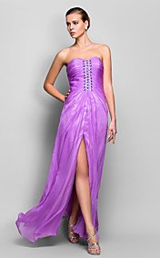 Sheath/Column Sweetheart Floor-length Sleeveless Chiffon Evening/Prom Dress(699403)