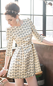 TS Jacquard Half Sleeve Skater Dress