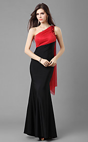 Trumpet/Mermaid One Shoulder Floor-length Jersey Evening Dress