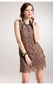 Women's Pteris Print Rosary Lace SunDress