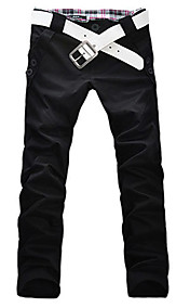 Men's Stylish Designed Straight Slim Fit Trousers Casual Long Pants