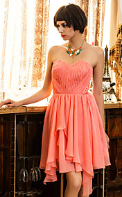 A-line Sweetheart Short/Mini Chiffon Cocktail Dress (722111)