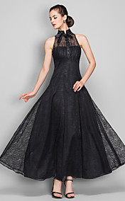 A-line High Neck Ankle-length Lace Evening Dress (699490) 