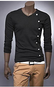 Men's V Neck Long Sleeve T-Shirt